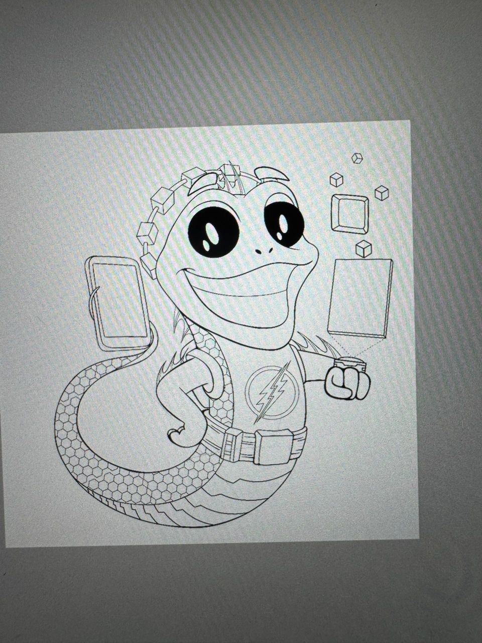Line Art — Electro Eel process step 02