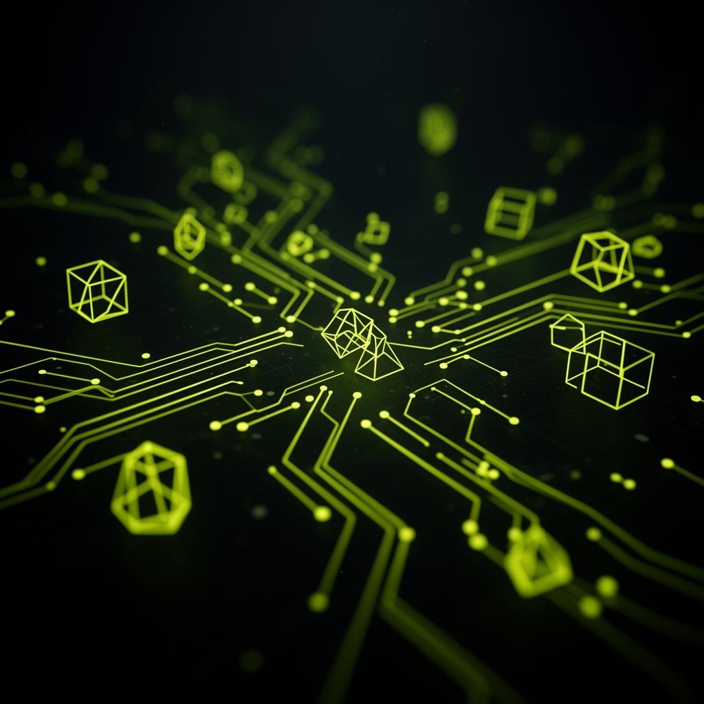 Glowing circuit nodes representing the WebGeckoLabs network