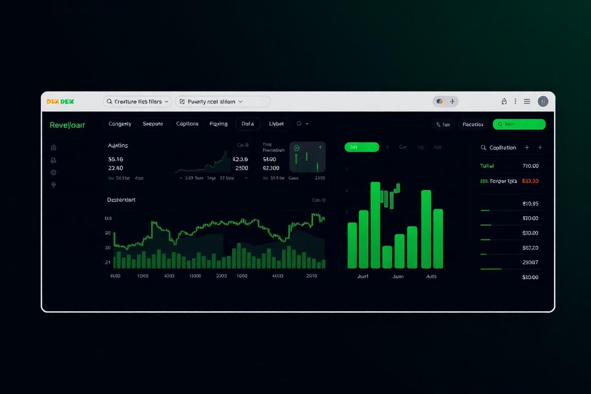 Nebula DEX dashboard interface